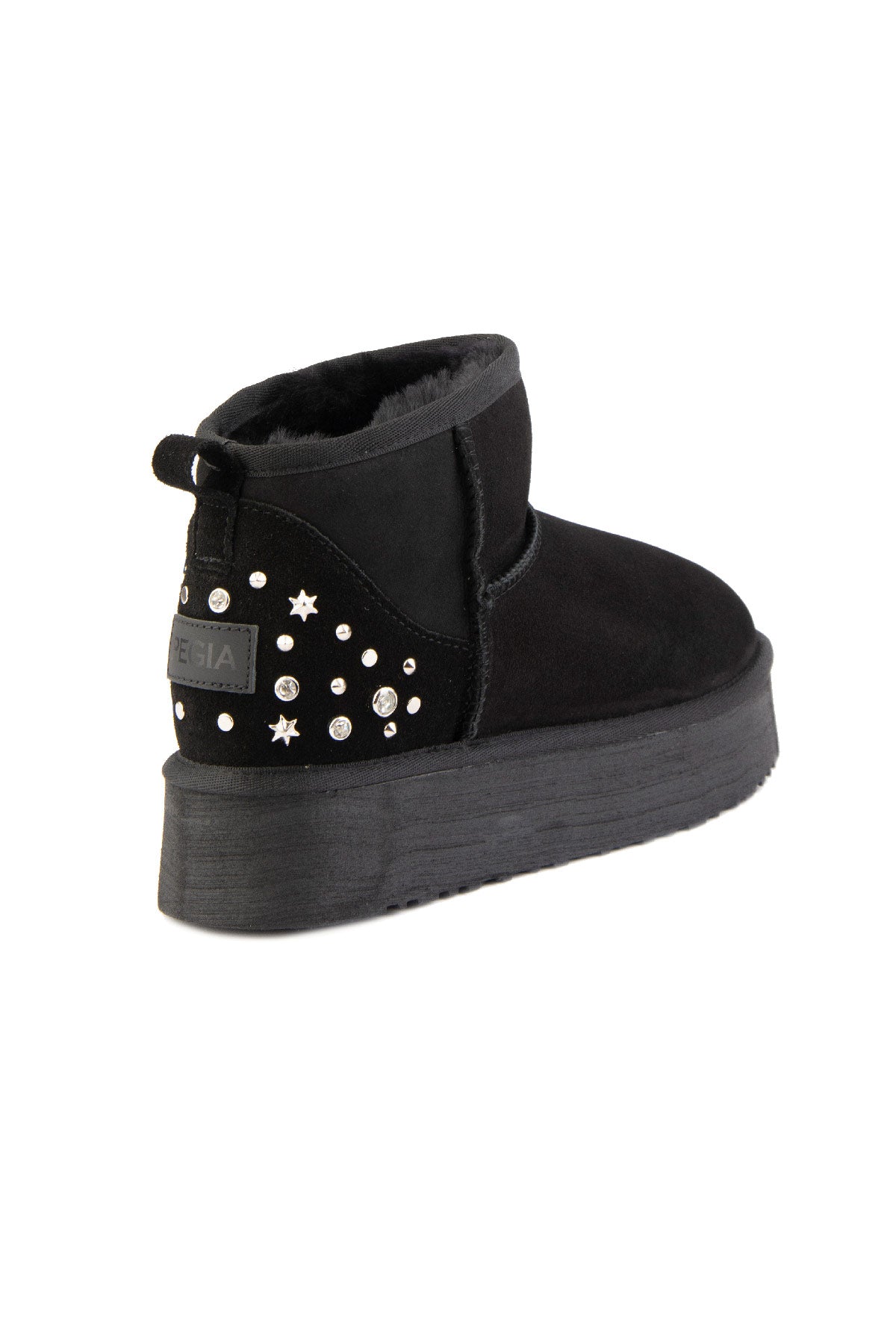 Pegia Masca Genuine Suede Jewel Detailed Women's Platform Boots - Pegia