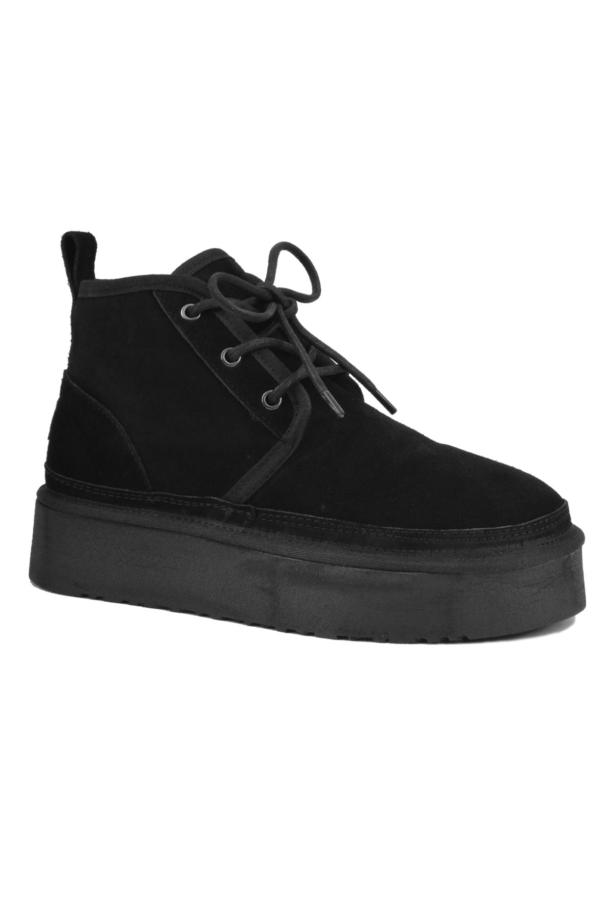 Pegia Muda Genuine Suede Lace-Up Women's Platform Boots - Pegia