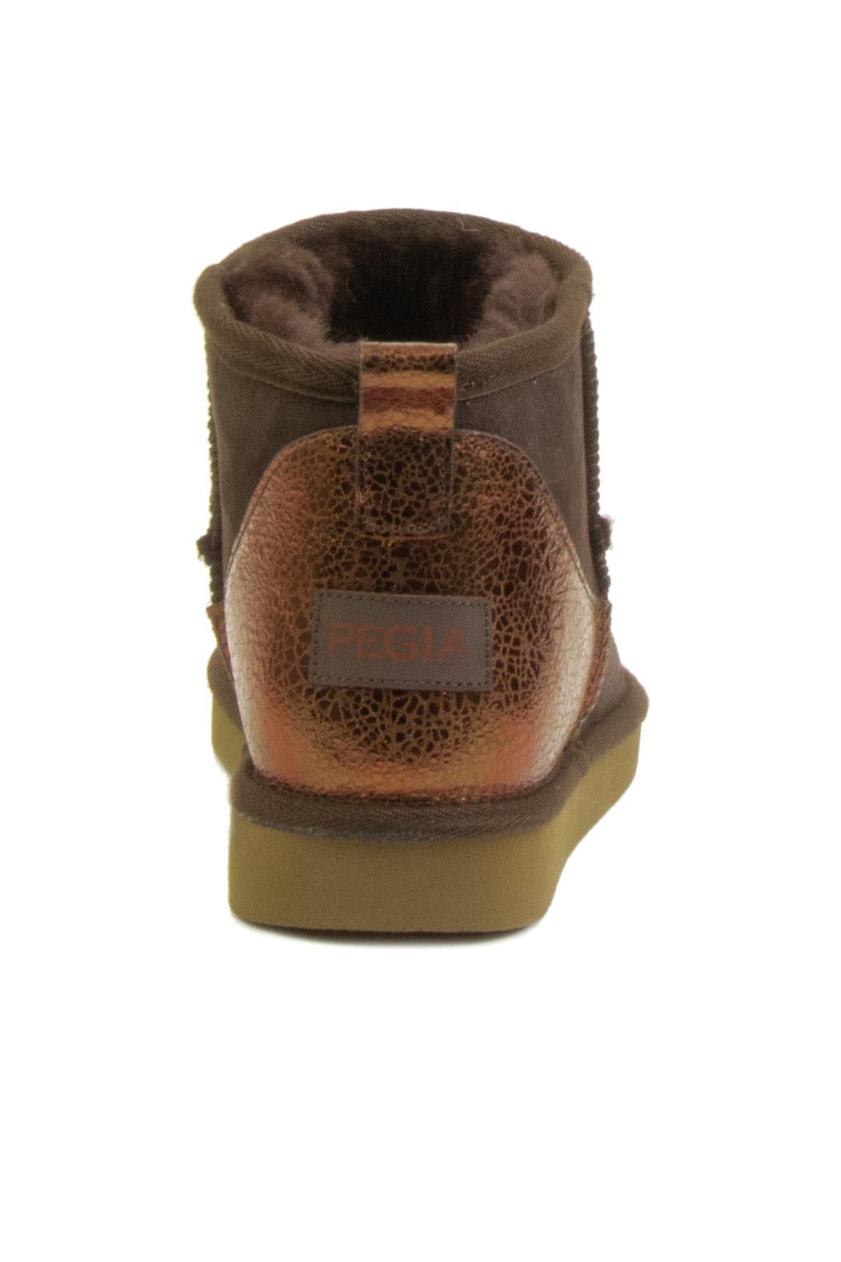 Pegia Jelsa Glossy Detailed Genuine Suede Women's Mini Boots - Pegia