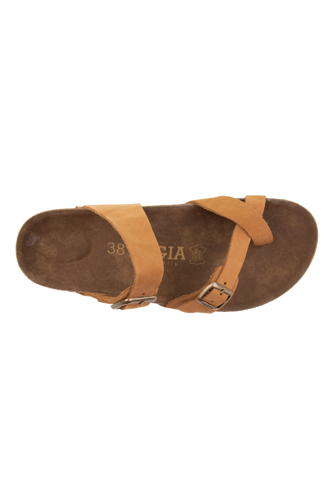 Pegia Sarnes Genuine Suede Women's Toe Loop Slides - Pegia