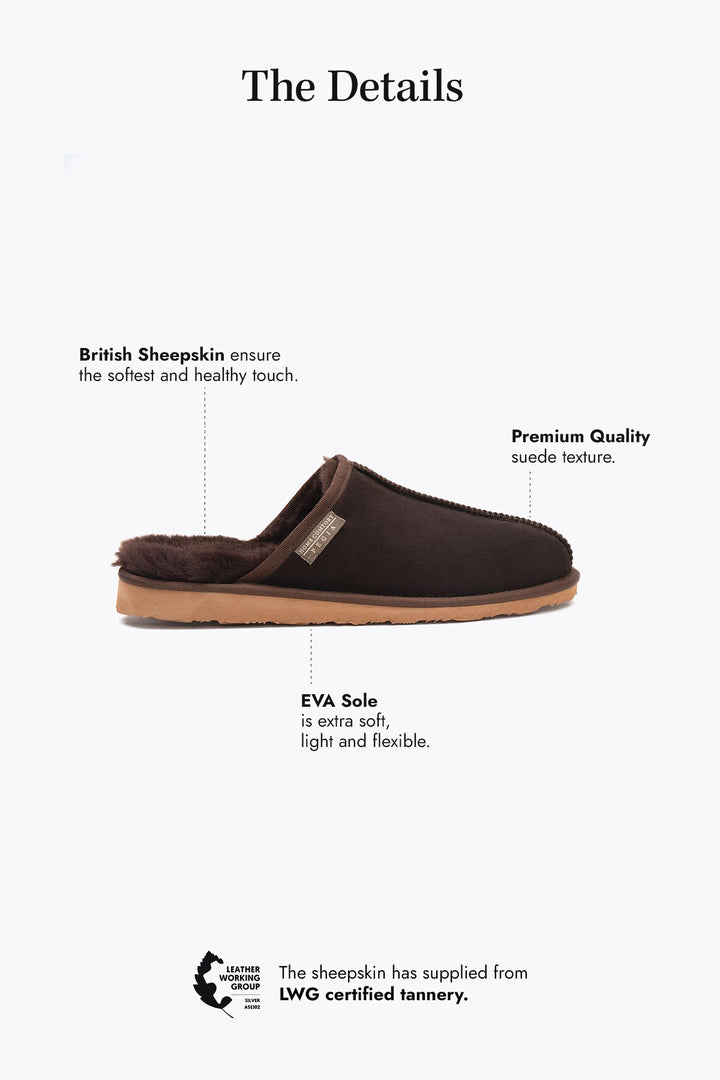 Pegia Fermo Shearling Men's Slippers - Pegia