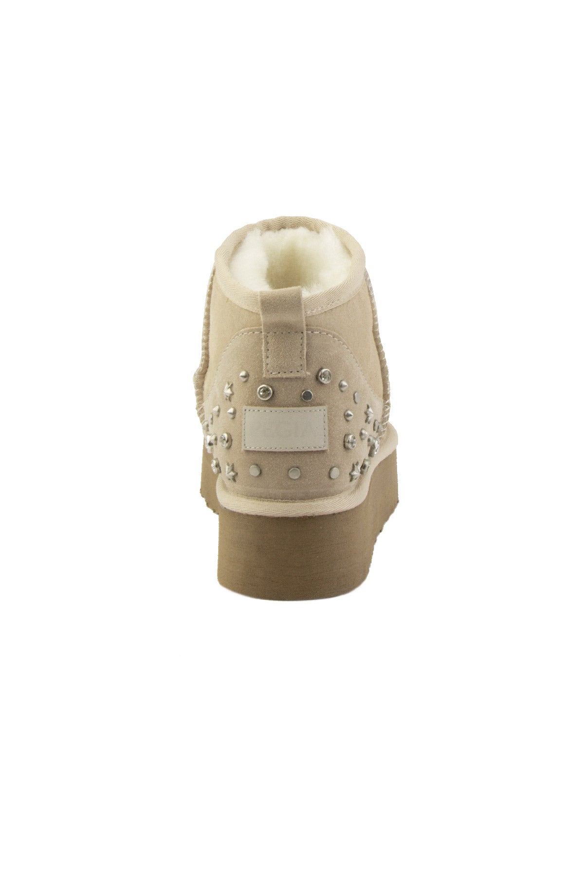 Pegia Masca Genuine Suede Jewel Detailed Women's Platform Boots - Pegia