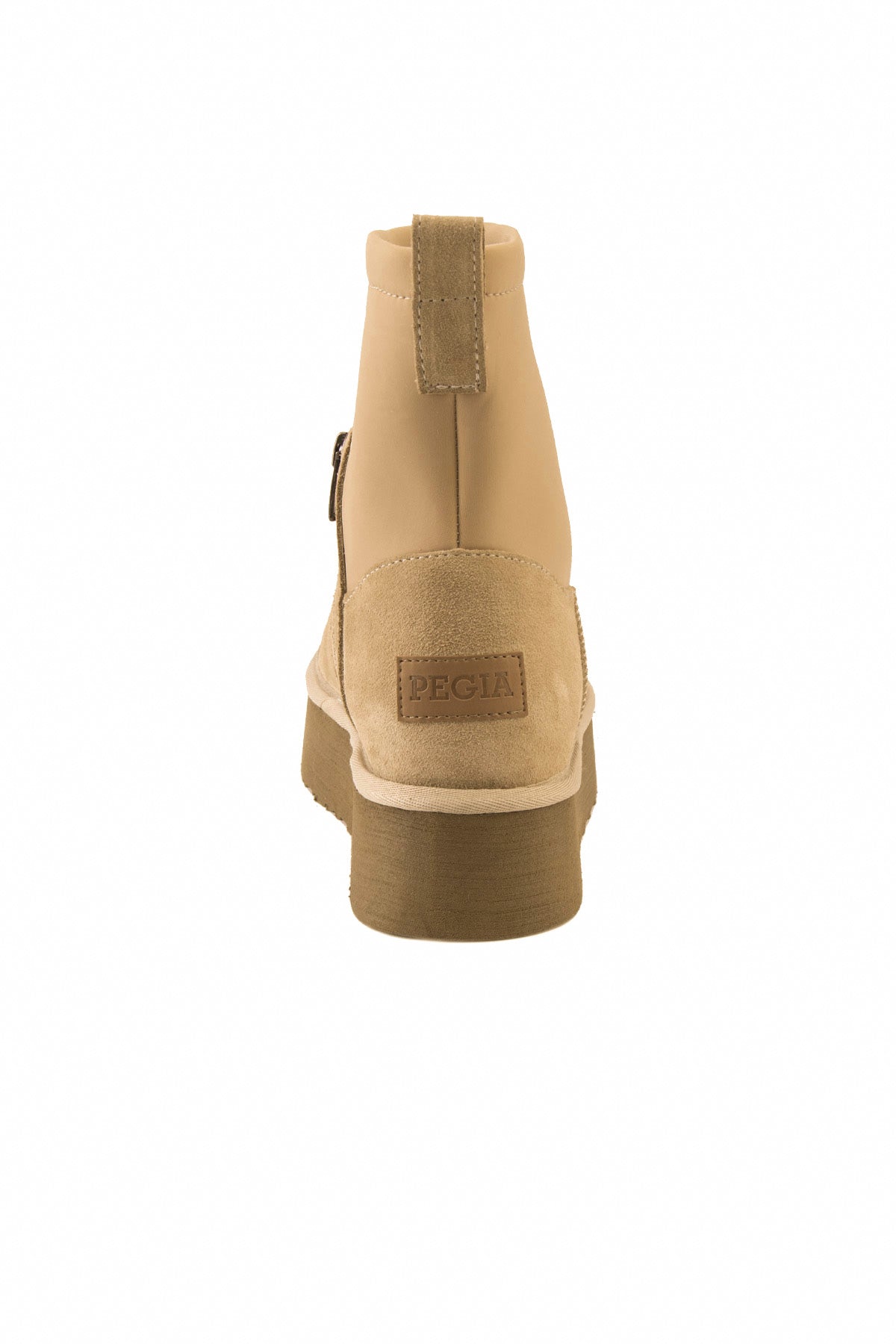 Pegia Kalix Genuine Suede Stretch Zip Women's Platform Boots - Pegia