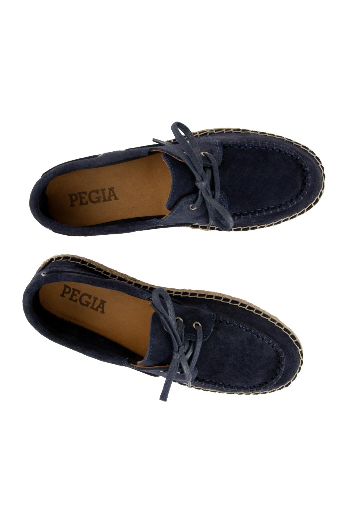 Mocasines con cordones tipo alpargata para hombre Pegia Rosco en ante genuino