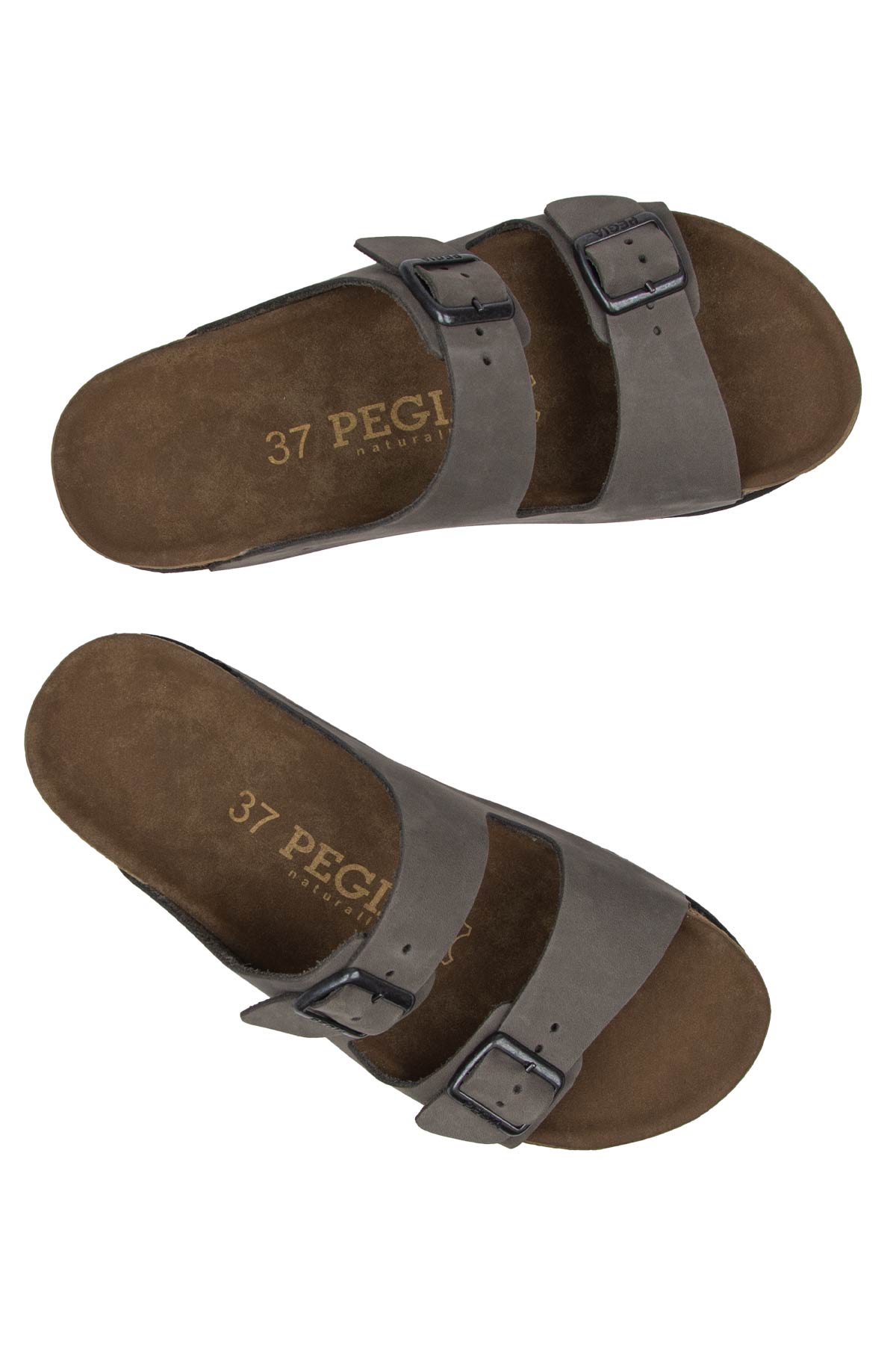 Pegia Santio Nubuck Unisex Buckle Slippers