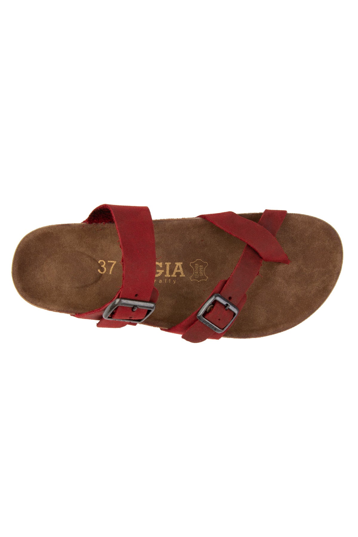Pegia Sarnes Genuine Suede Women's Toe Loop Slides - Pegia