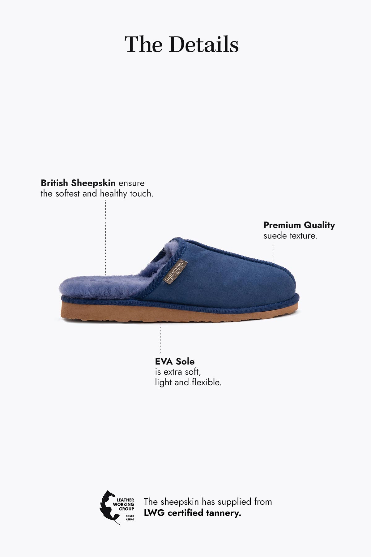 Pegia Fermo Shearling Men's Slippers - Pegia