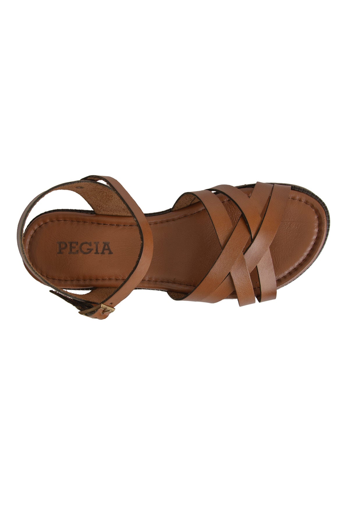 Pegia Samos Women's Leather Cross Strap Sandals