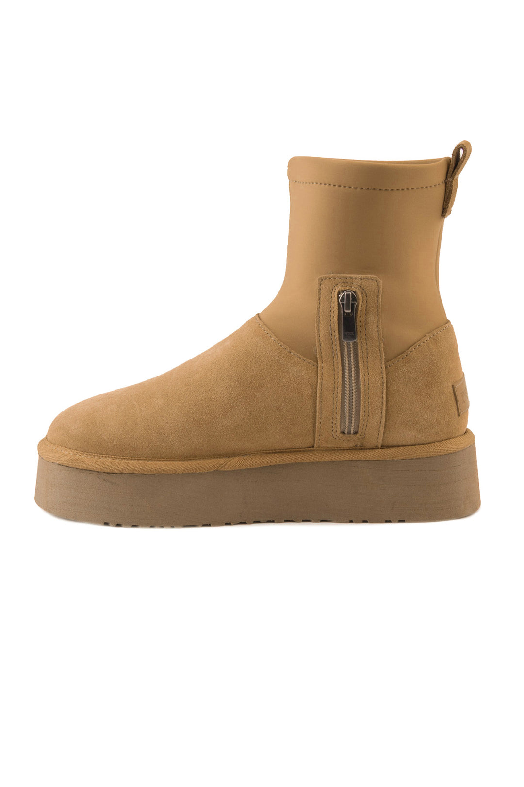 Pegia Kalix Genuine Suede Stretch Zip Women's Platform Boots - Pegia