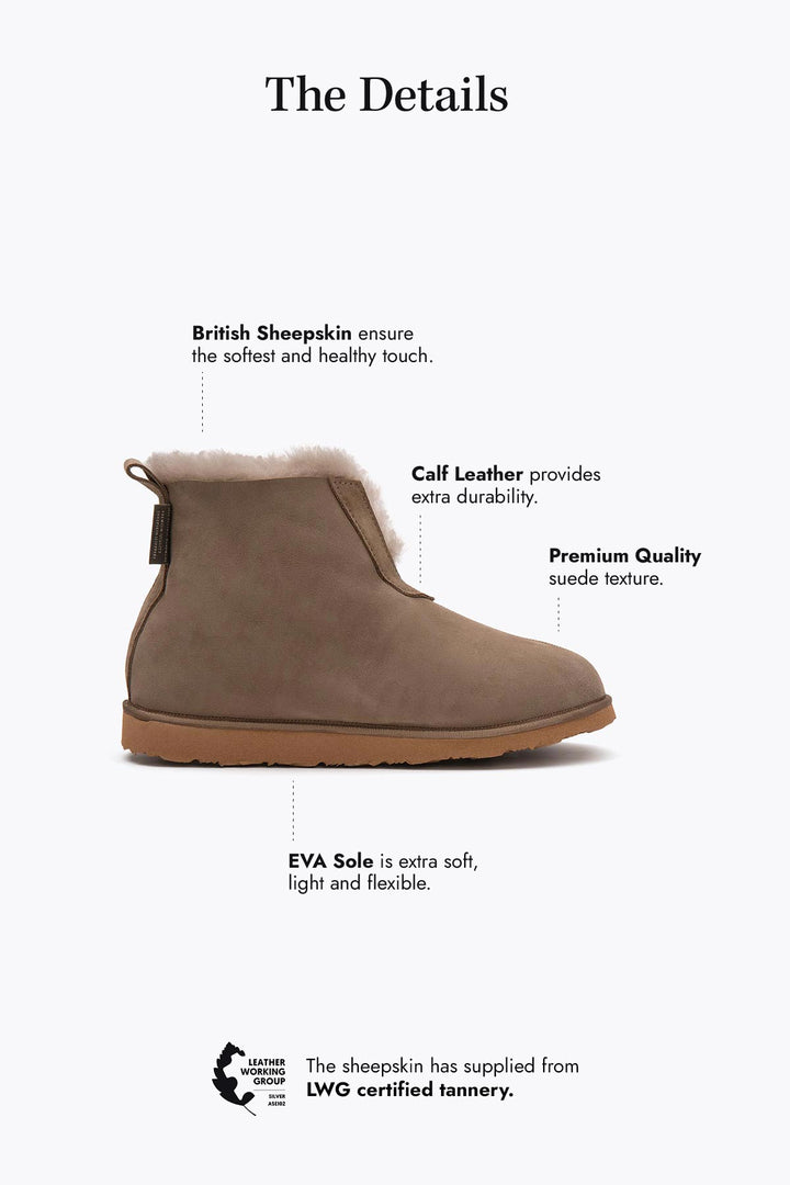 Pegia Moen Unisex Sheepskin Bootie Slippers - Pegia