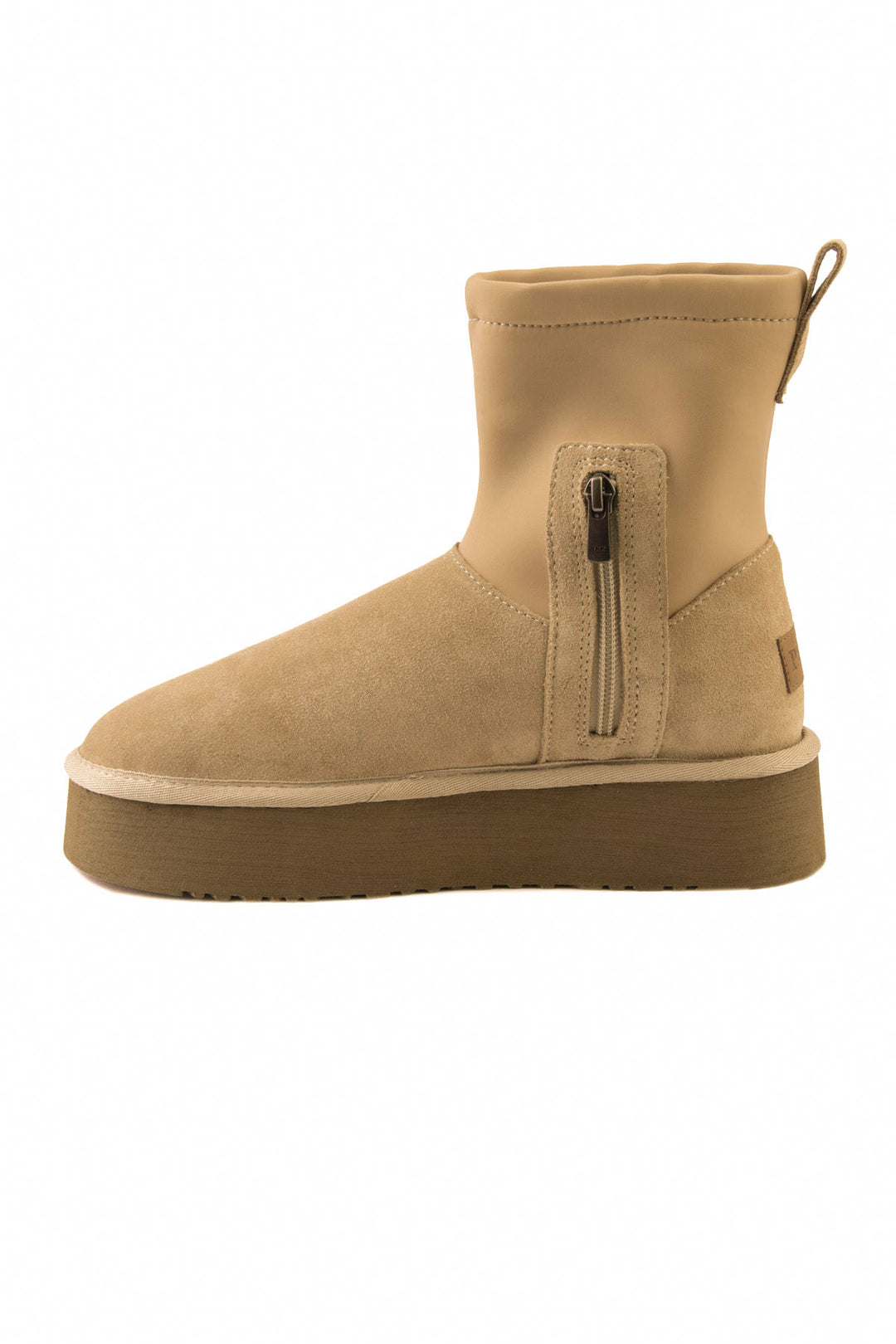 Pegia Kalix Genuine Suede Stretch Zip Women's Platform Boots - Pegia