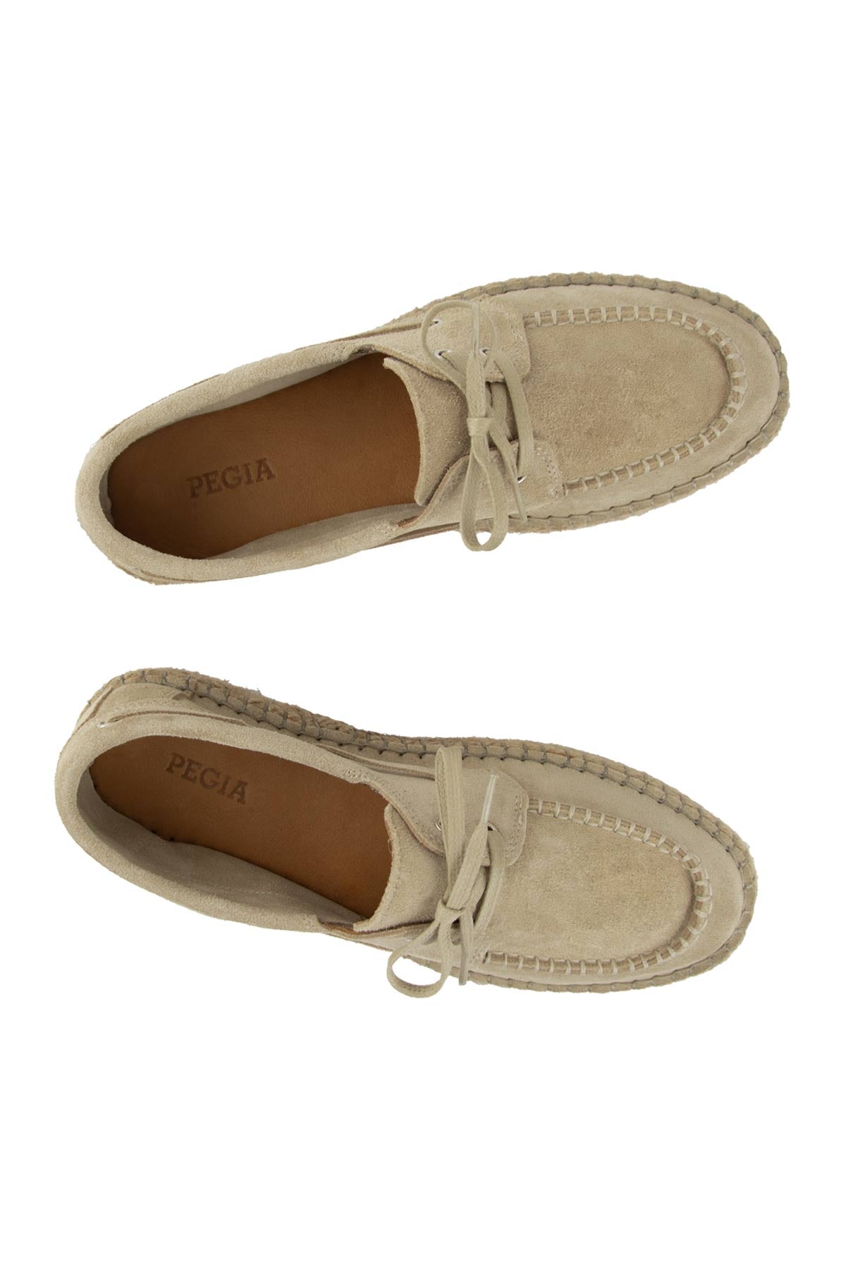 Mocassini Espadrillas da Uomo con Lacci Pegia Rosco in Vera Pelle Scamosciata