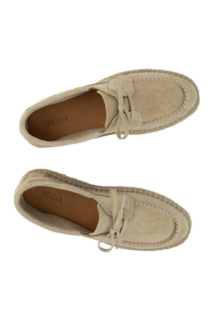 Pegia Rosco ekte semsket herre snøresko espadrillos