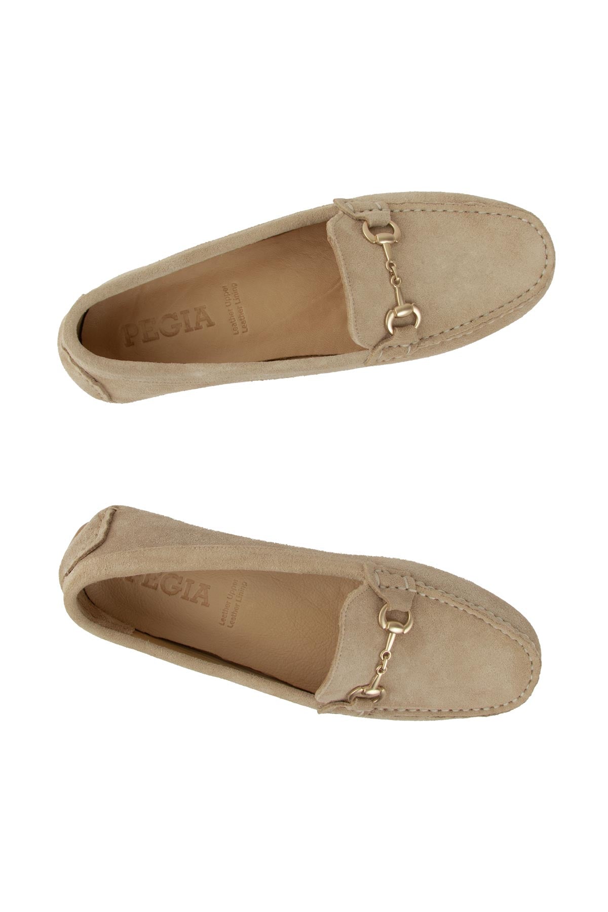 Pegia Perla Damen Echtes Wildleder Horsebit Loafers