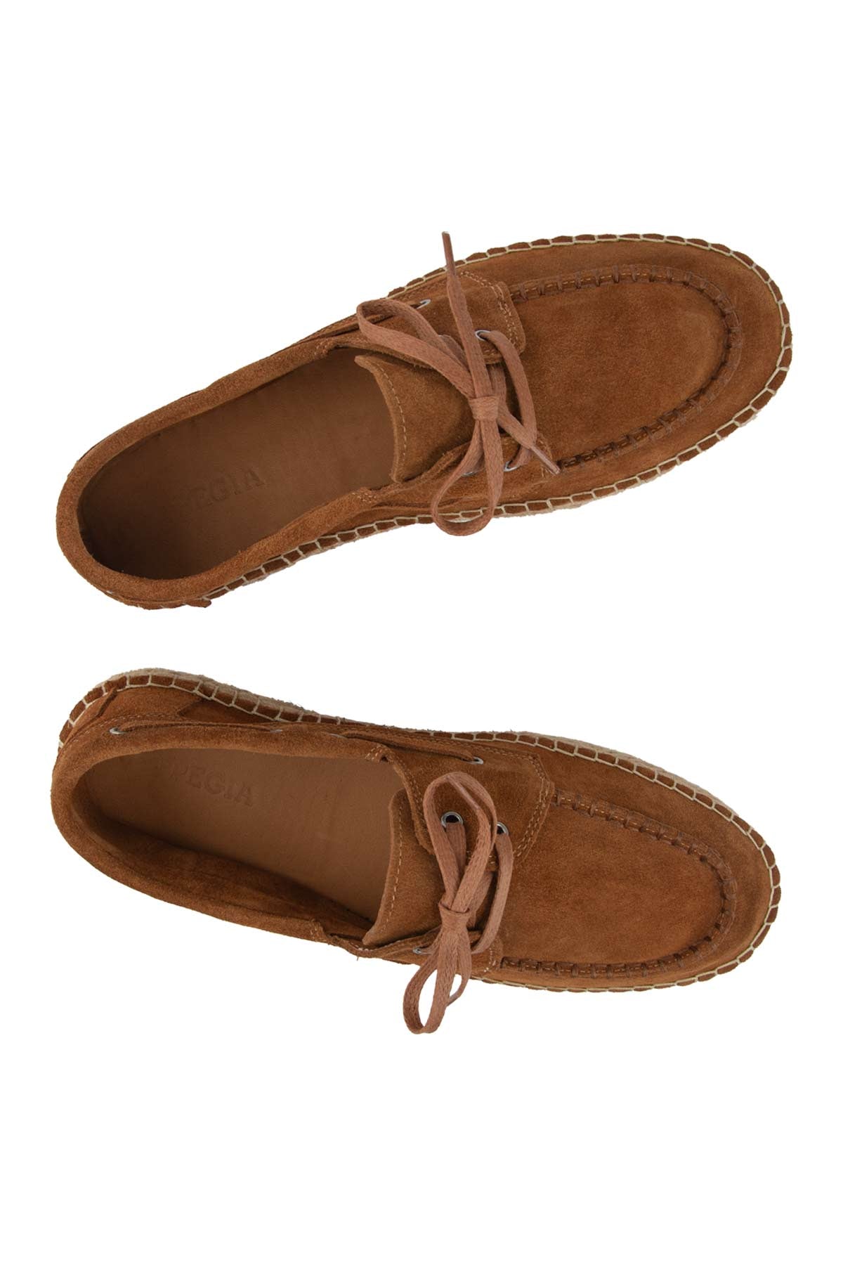 Mocasines con cordones tipo alpargata para hombre Pegia Rosco en ante genuino