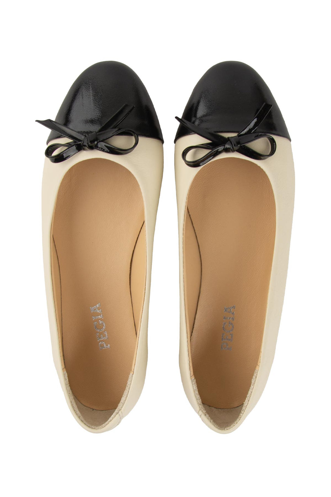 Pegia Enya Leather Patent-Toe Ballet Flats