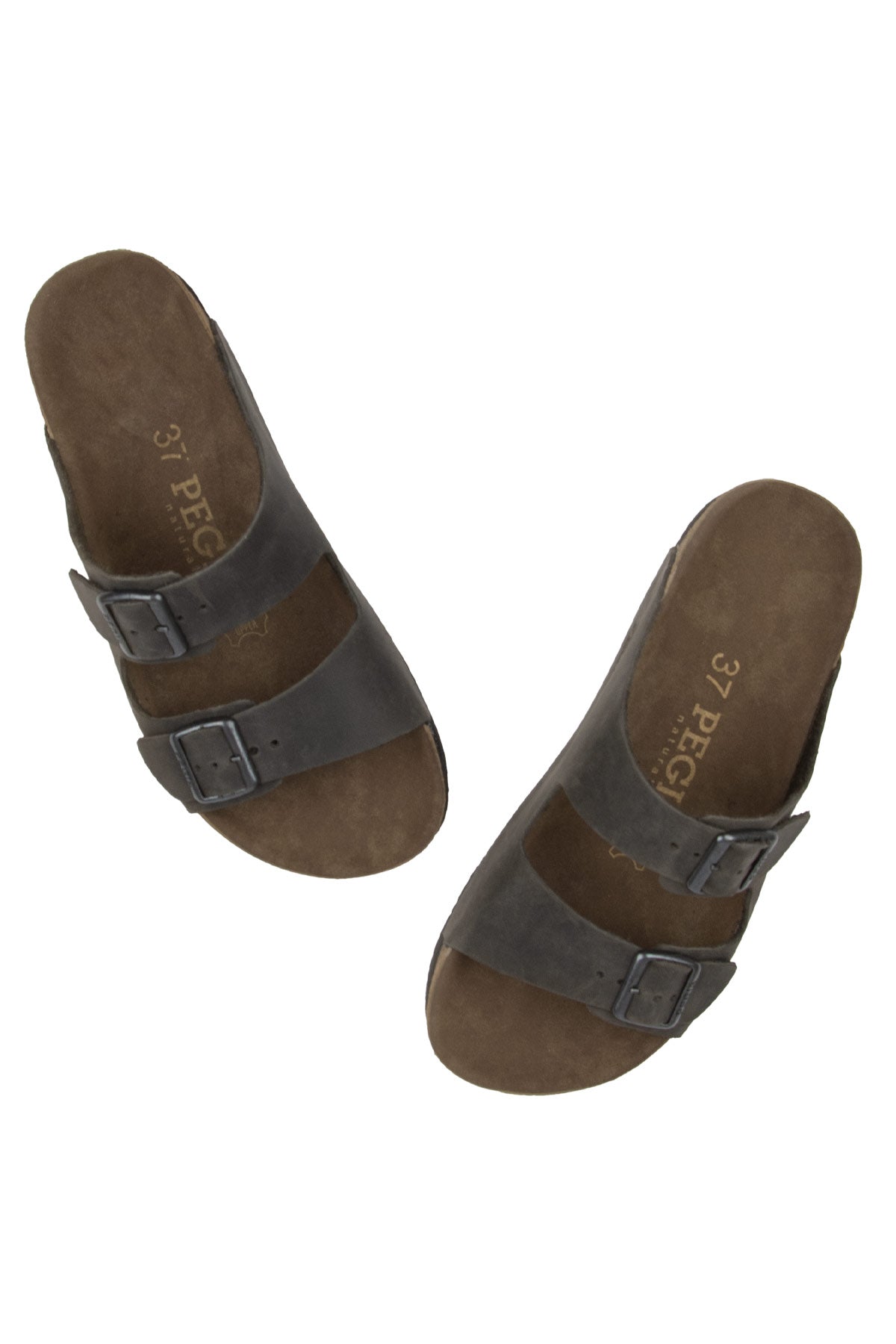 Pegia Santio Nubuck Unisex Buckle Slippers