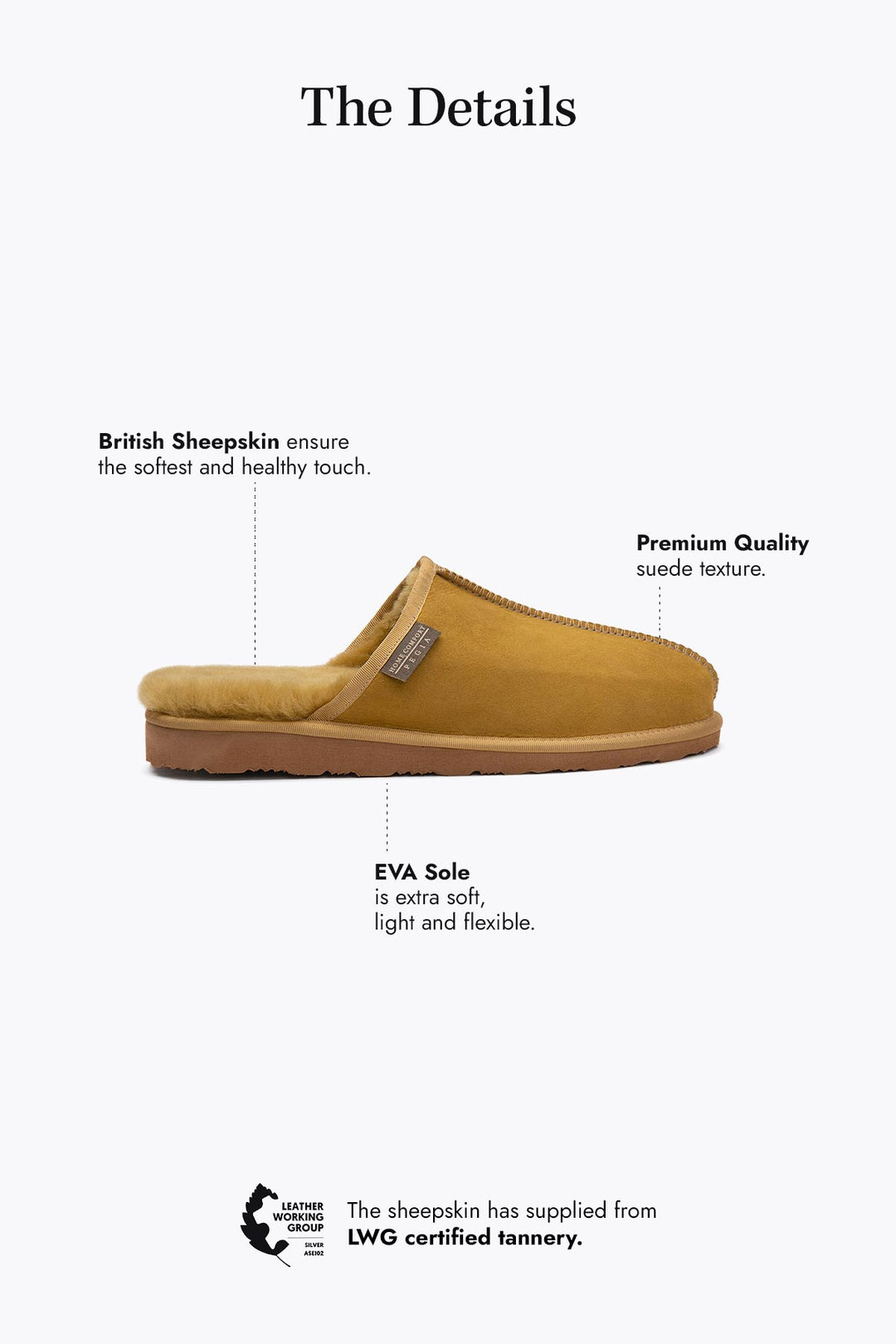 Pegia Fermo Shearling Men's Slippers - Pegia