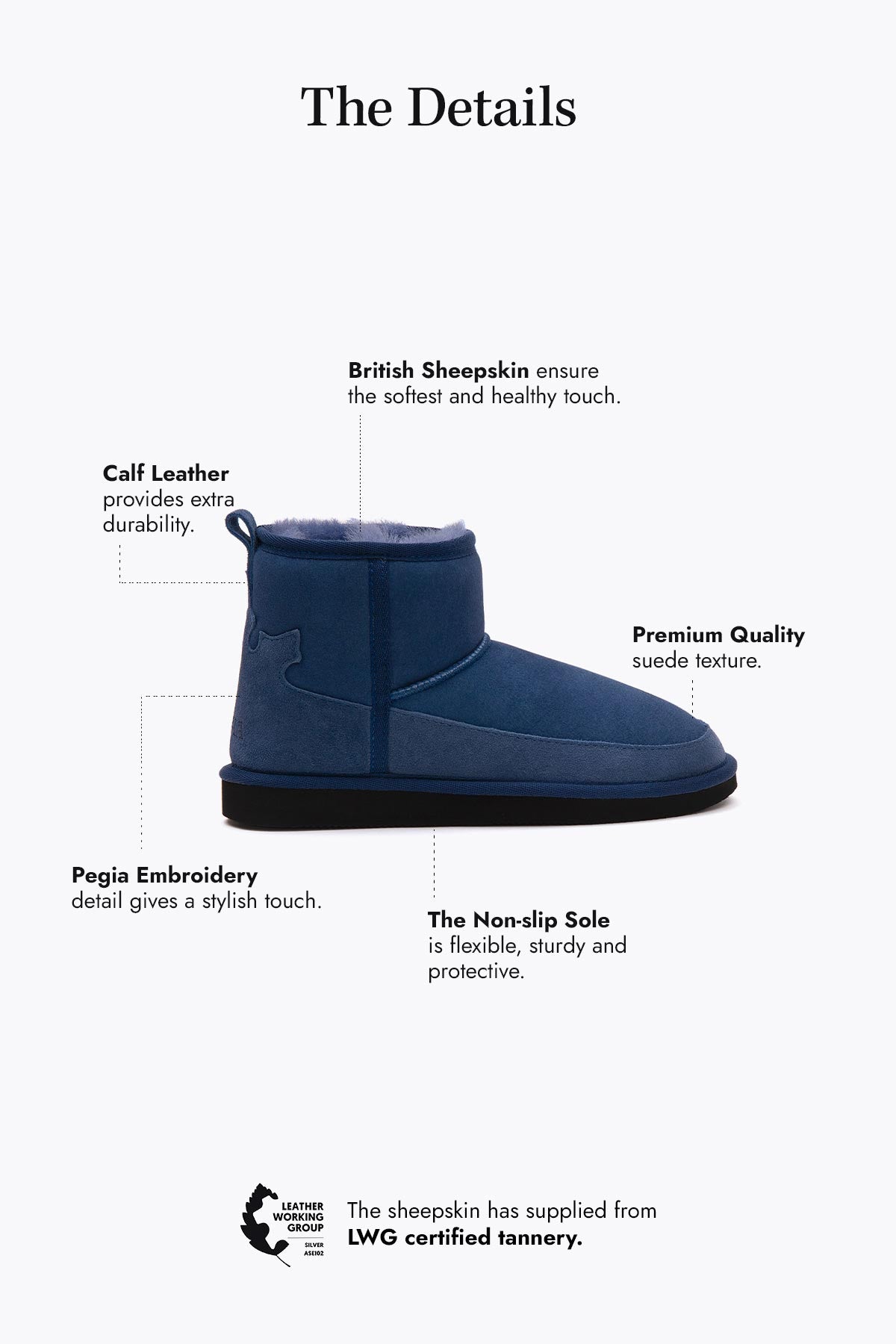 Pegia Lesa Genuine Suede Women's Mini Boots - Pegia