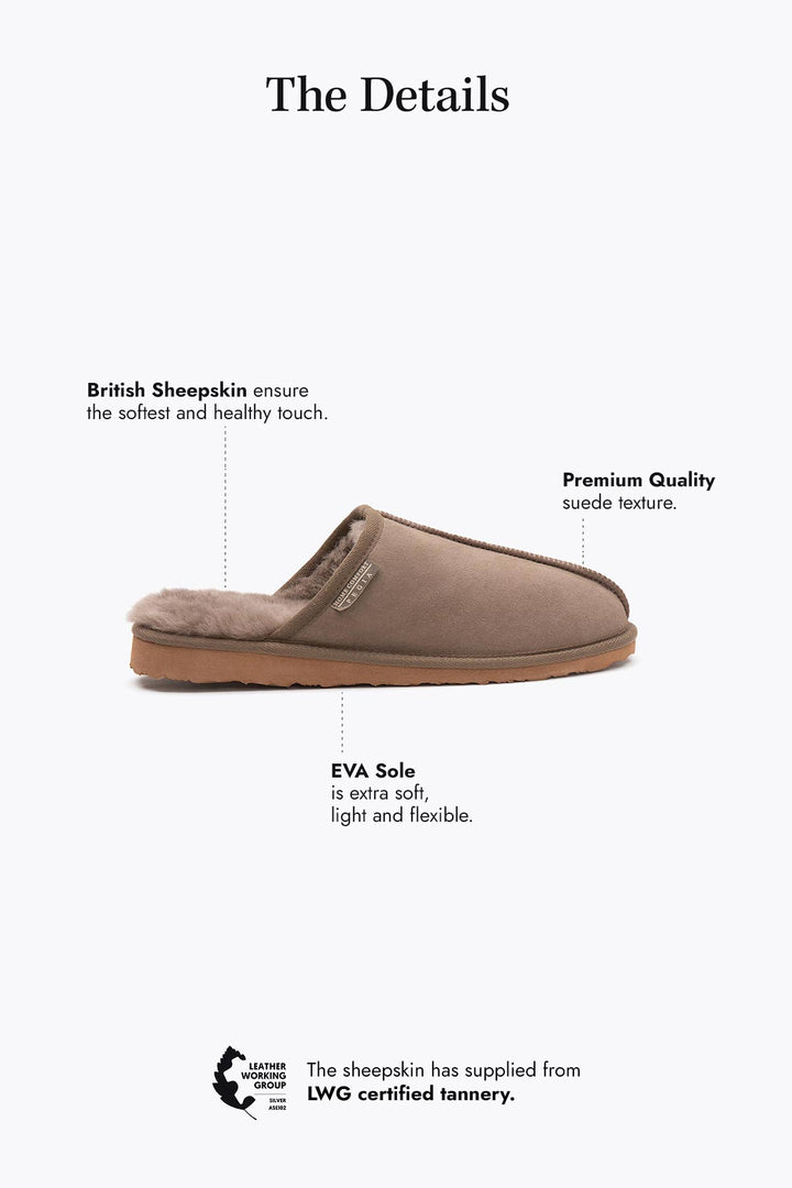 Pegia Fermo Shearling Men's Slippers - Pegia