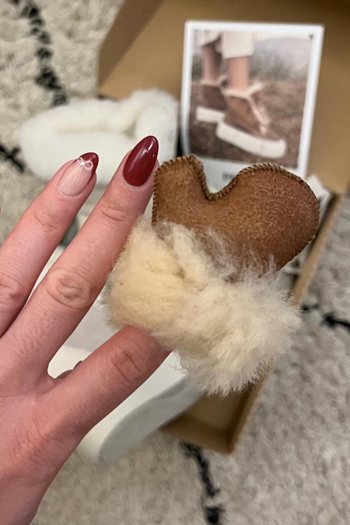 Mini Sheepskin Glove Keychain