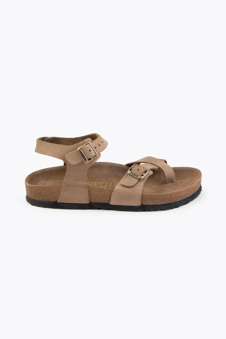 Pegia Neria Genuine Suede Women's Toe Loop Sandals - Pegia