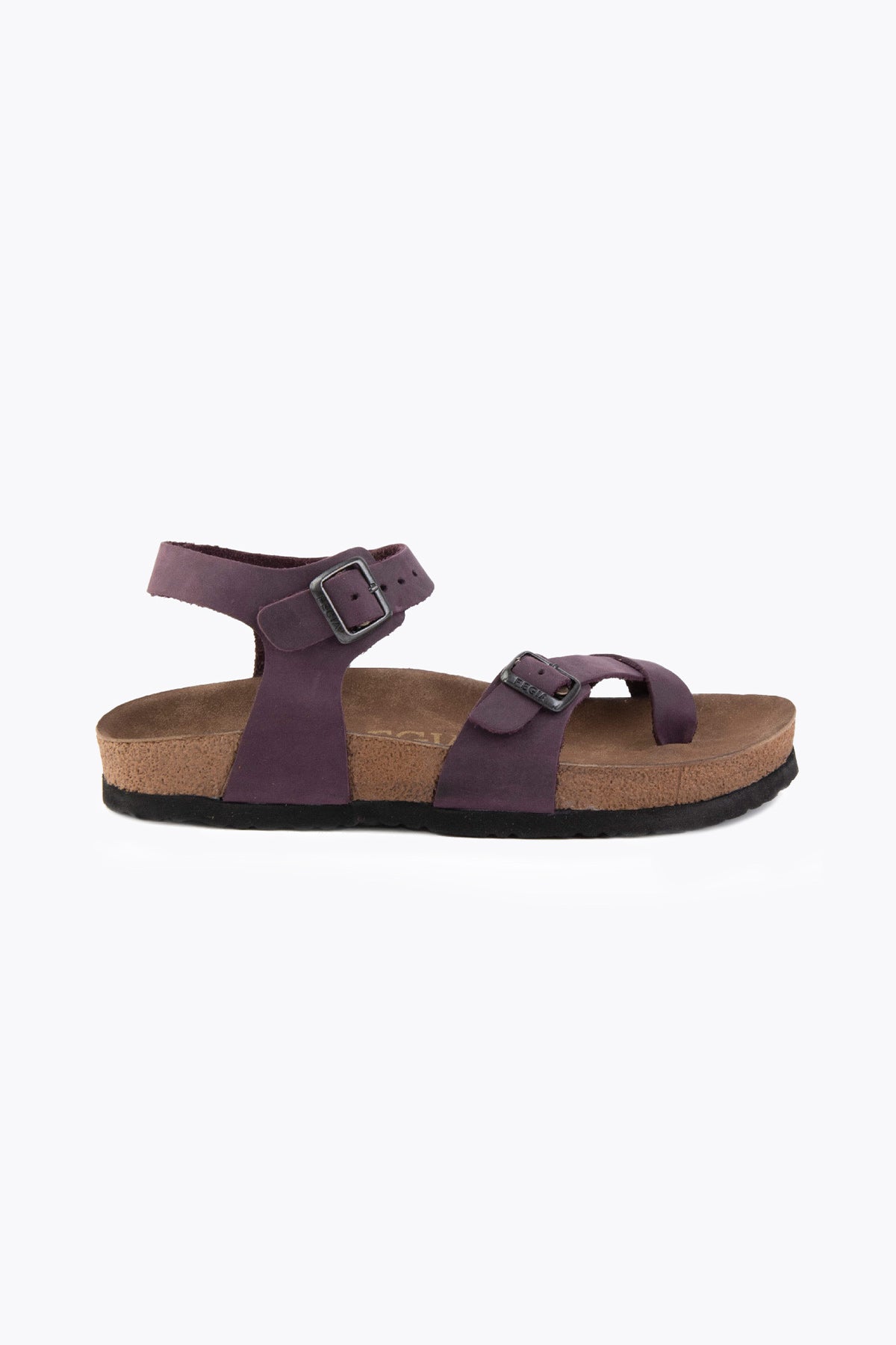 Pegia Neria Damen-Sandalen mit Zehenschlaufe aus echtem Wildleder