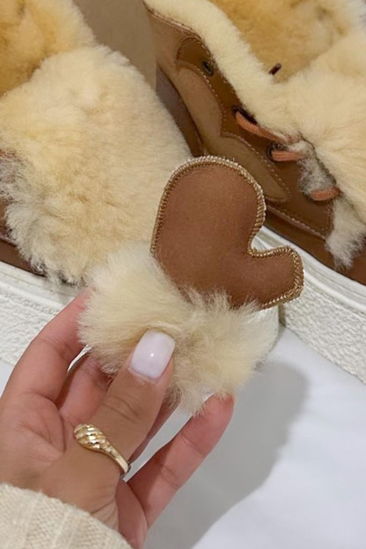 Mini Sheepskin Glove Keychain