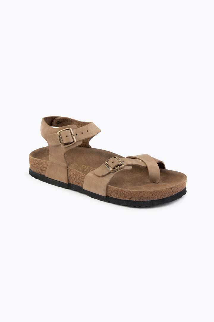 Pegia Neria Genuine Suede Women's Toe Loop Sandals - Pegia