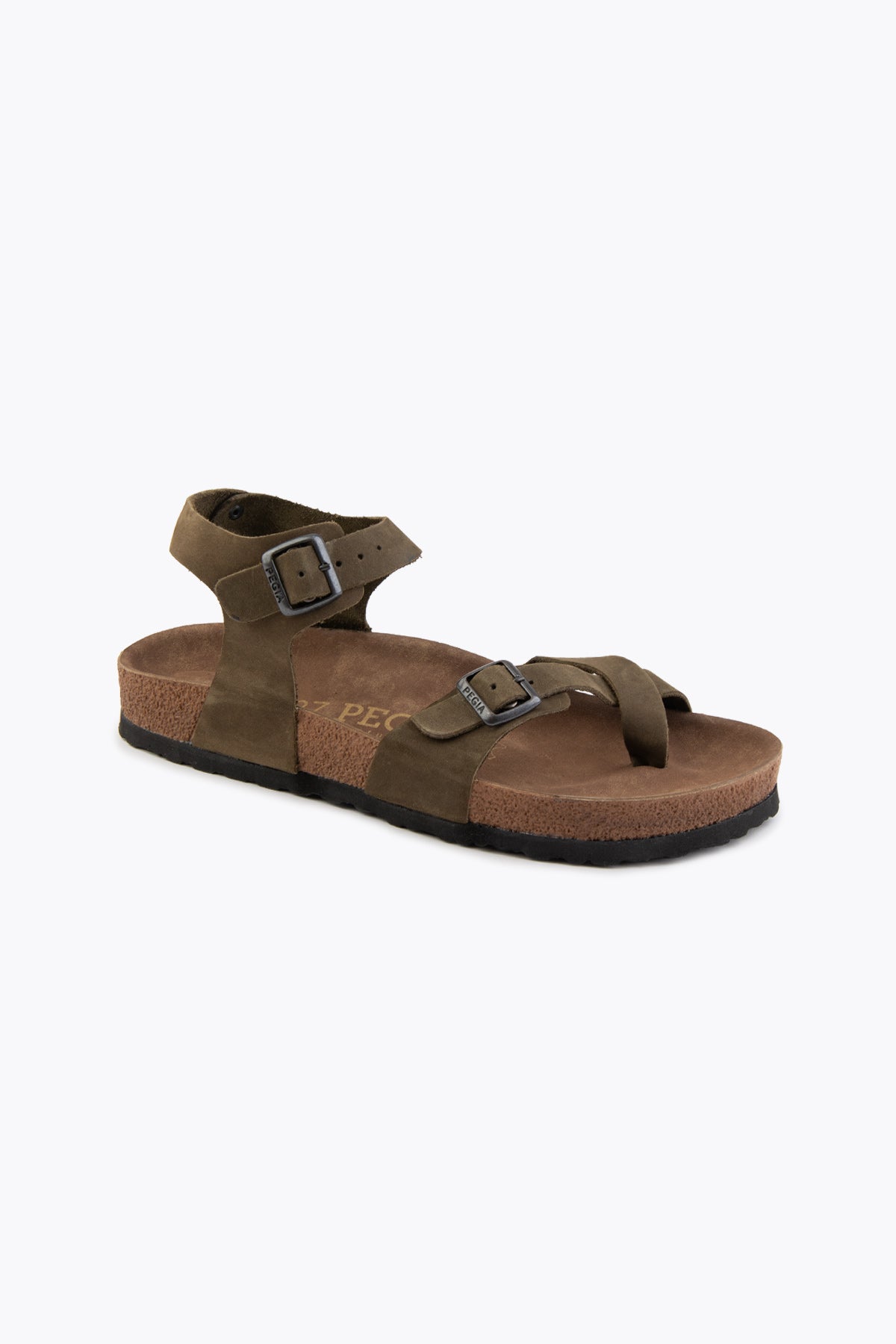 Pegia Neria Genuine Suede Women's Toe Loop Sandals