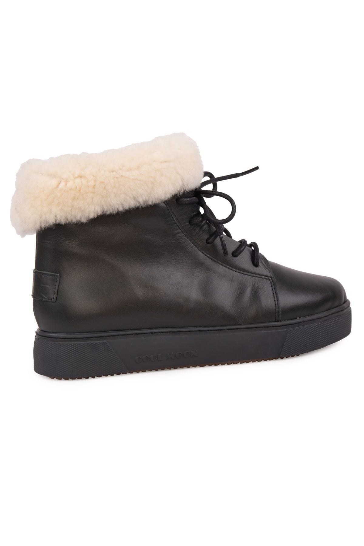 Cool Moon Women’s Zipper Leather Boots 191363  - Cream