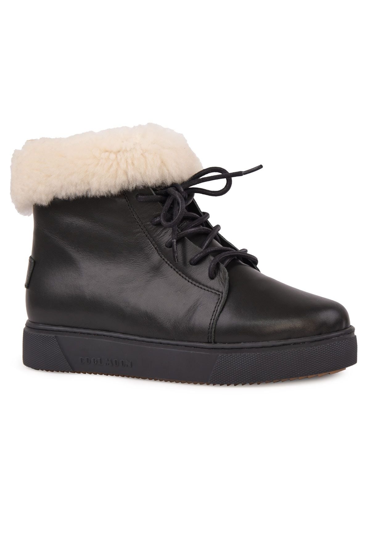 Cool Moon Women’s Zipper Leather Boots 191363  - Cream