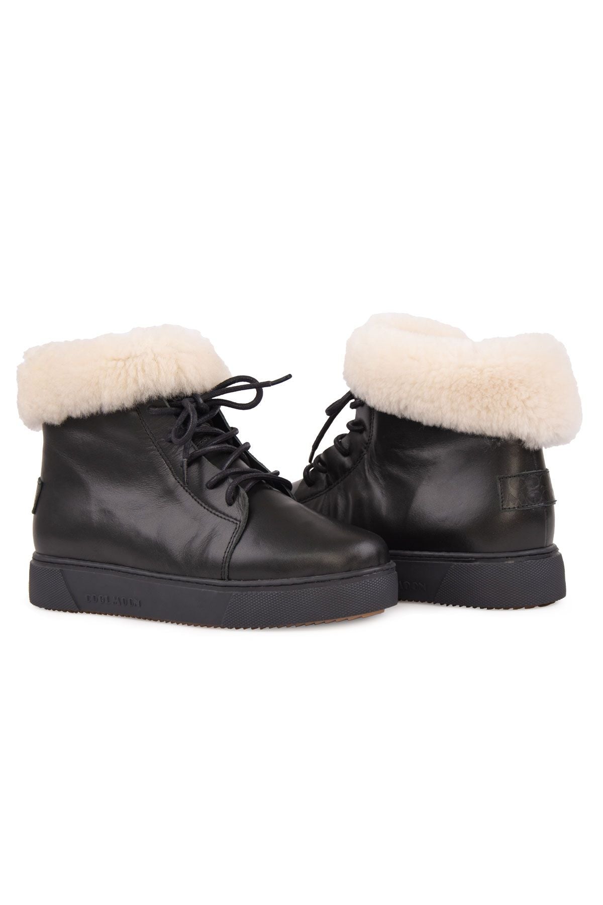 Cool Moon Women’s Zipper Leather Boots 191363  - Cream