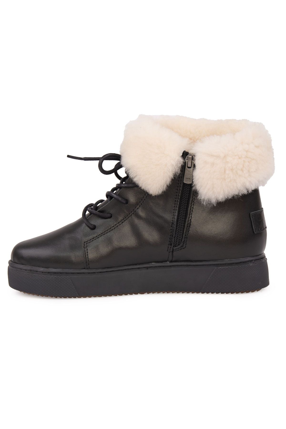Cool Moon Women’s Zipper Leather Boots 191363  - Cream