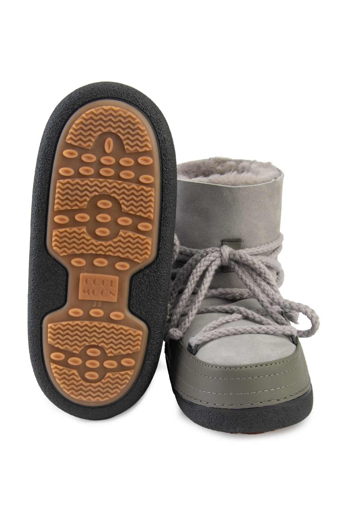 Cool Moon Genuine Sheepskin Women Snow Boots 251001  - Grey