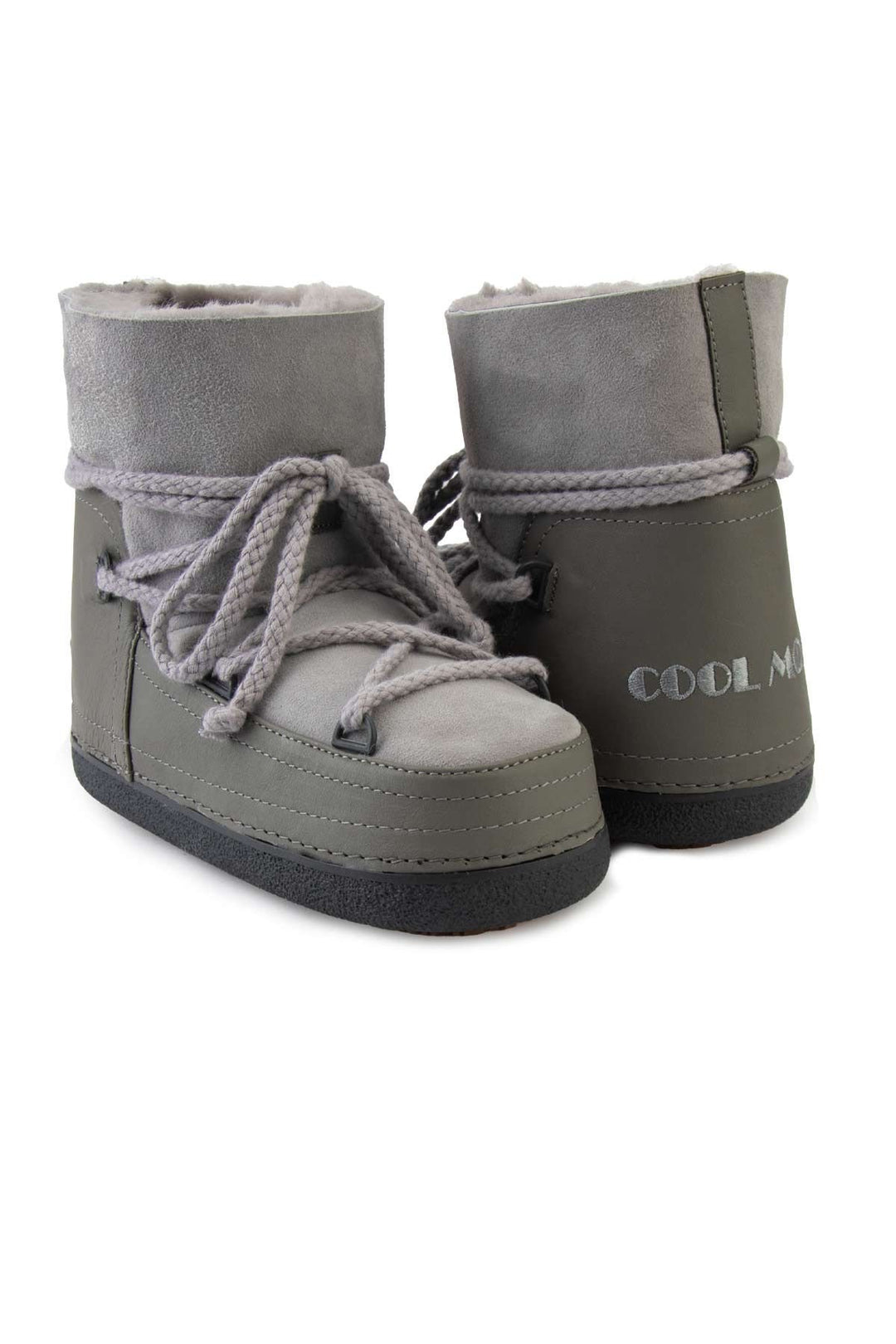 Cool Moon Genuine Sheepskin Women Snow Boots 251001  - Grey