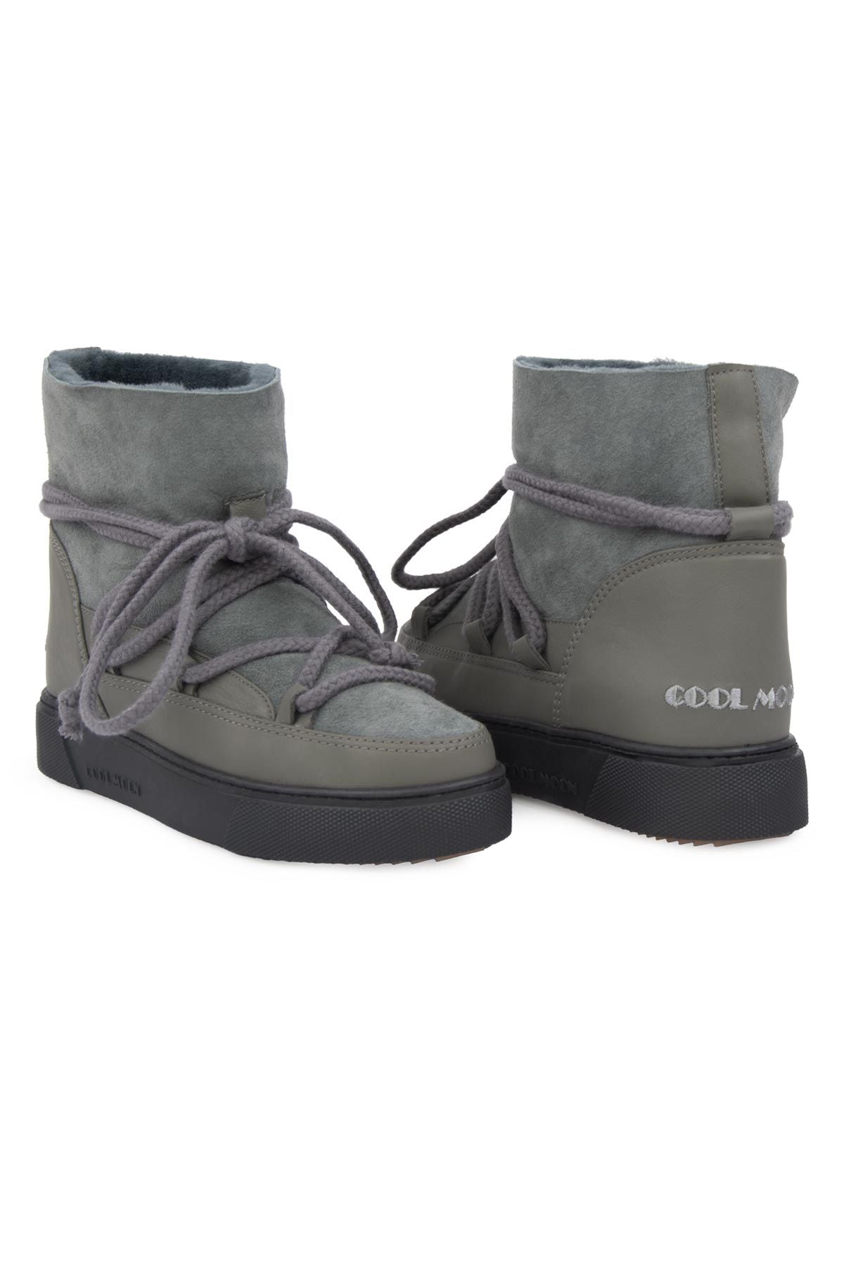 Cool Moon Shearling Women's Sneaker 355050  - Charcoal