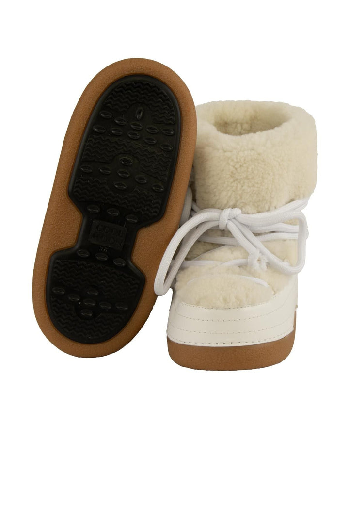 Cool Moon Genuine Sheepskin Women's Snow Boots 251211  - Ivory