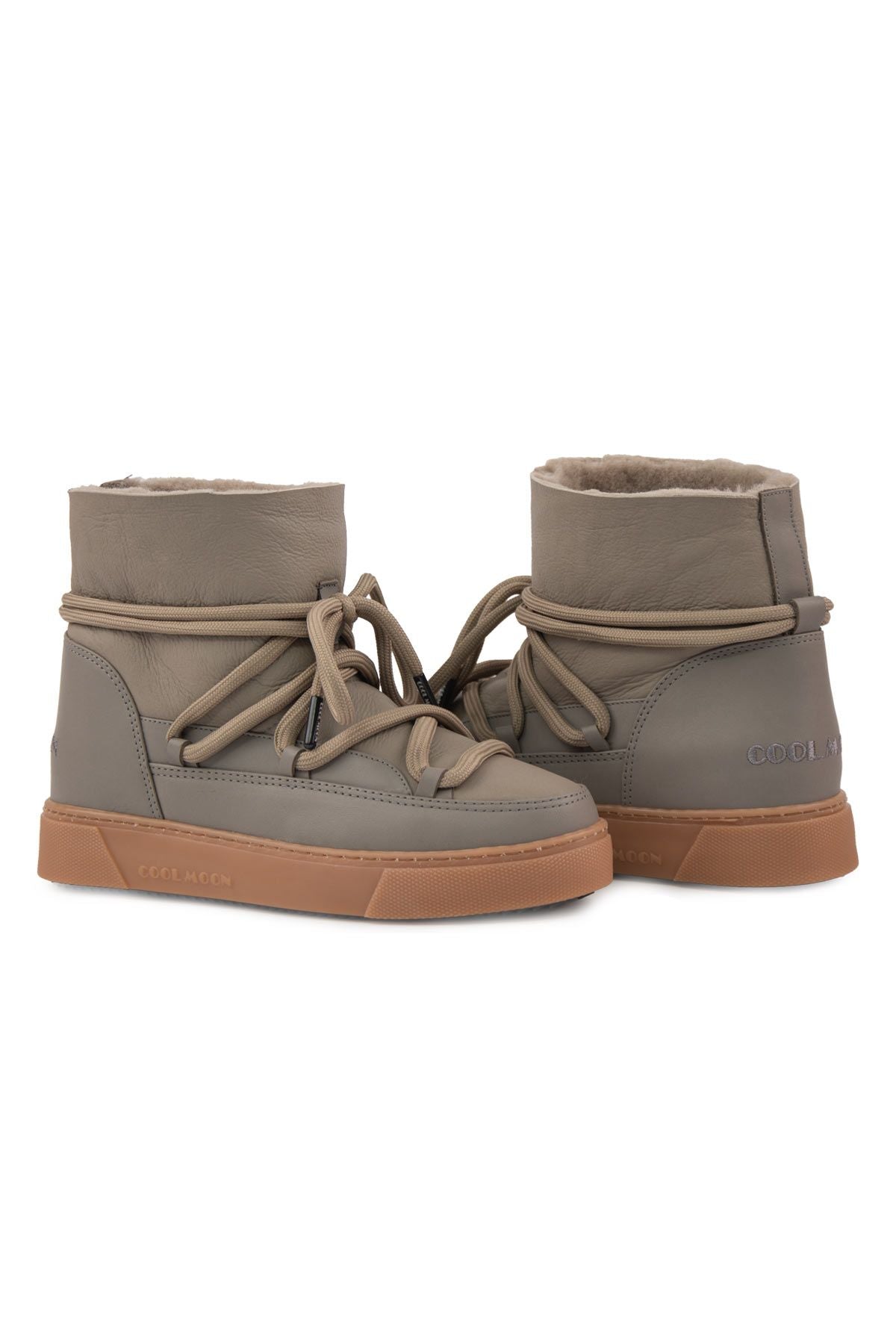 Cool Moon Sheepskin Women's Sneaker 355077  - Stone