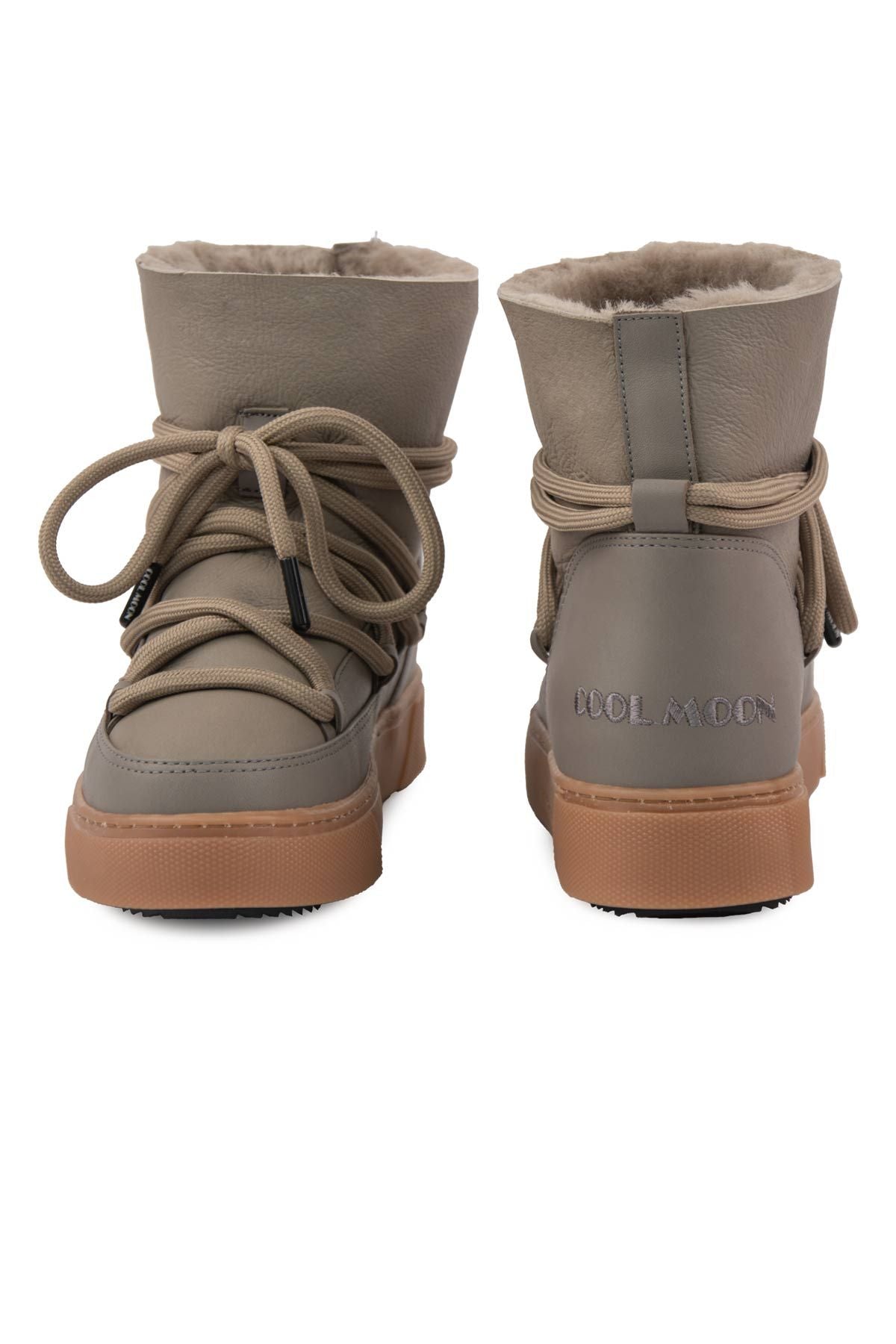 Cool Moon Sheepskin Women's Sneaker 355077  - Stone