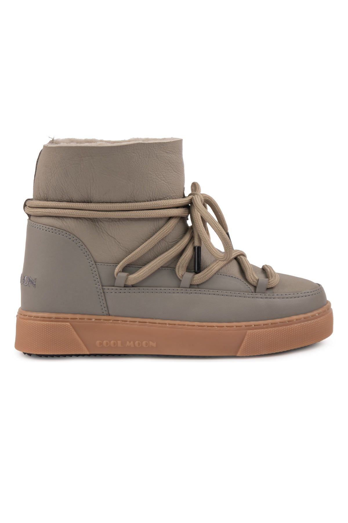 Cool Moon Sheepskin Women's Sneaker 355077  - Stone