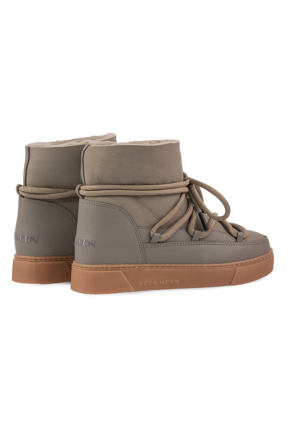 Cool Moon Sheepskin Women's Sneaker 355077  - Stone