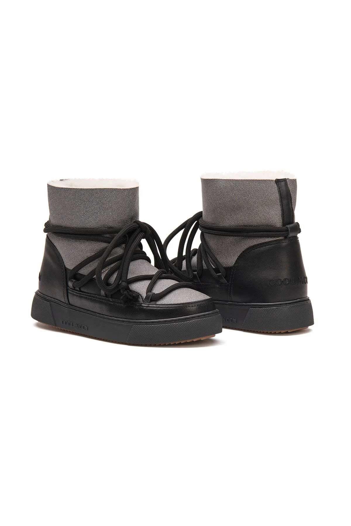 Cool Moon Sheepskin Women's Sneaker 355083  - Black