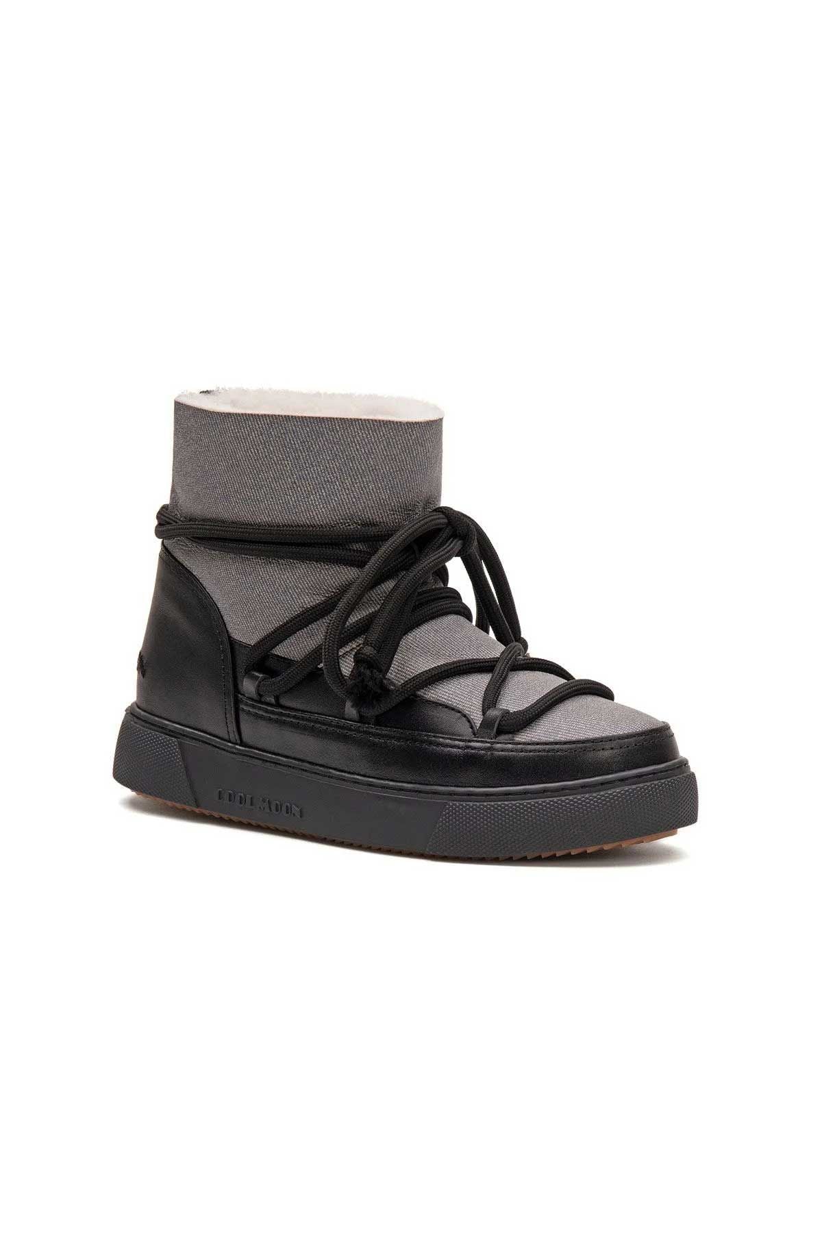 Cool Moon Sheepskin Women's Sneaker 355083  - Black