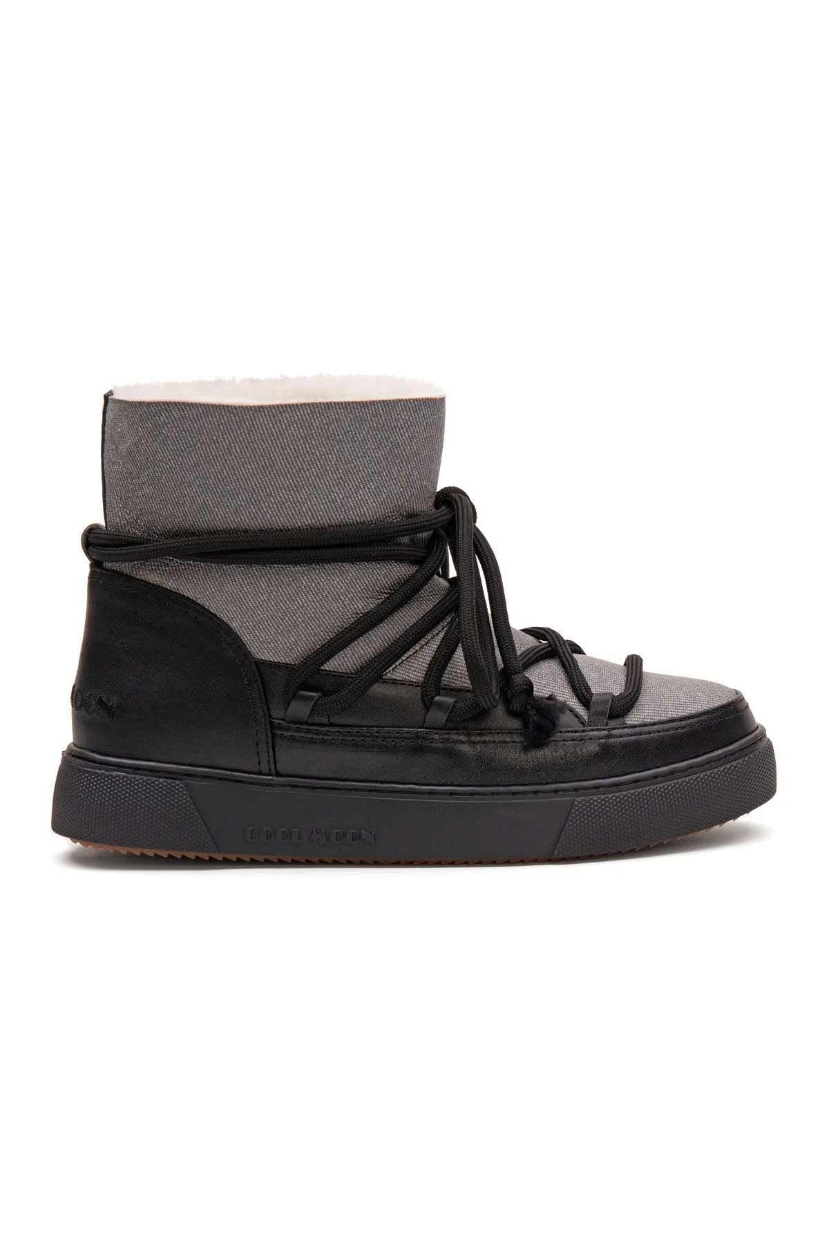 Cool Moon Sheepskin Women's Sneaker 355083  - Black