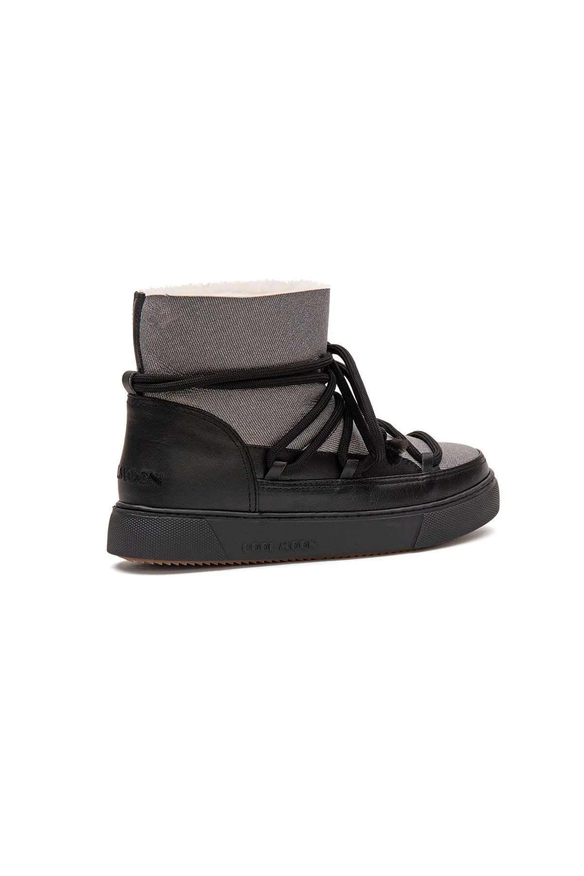 Cool Moon Sheepskin Women's Sneaker 355083  - Black