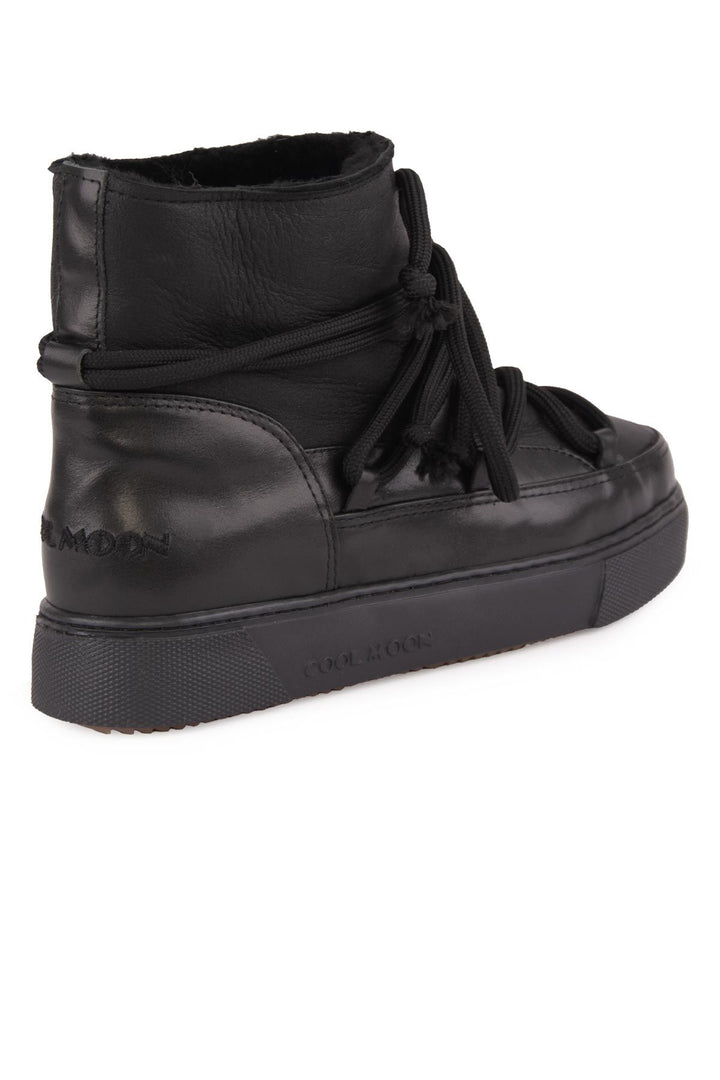 Cool Moon Sheepskin Women's Sneaker 355099  - Black