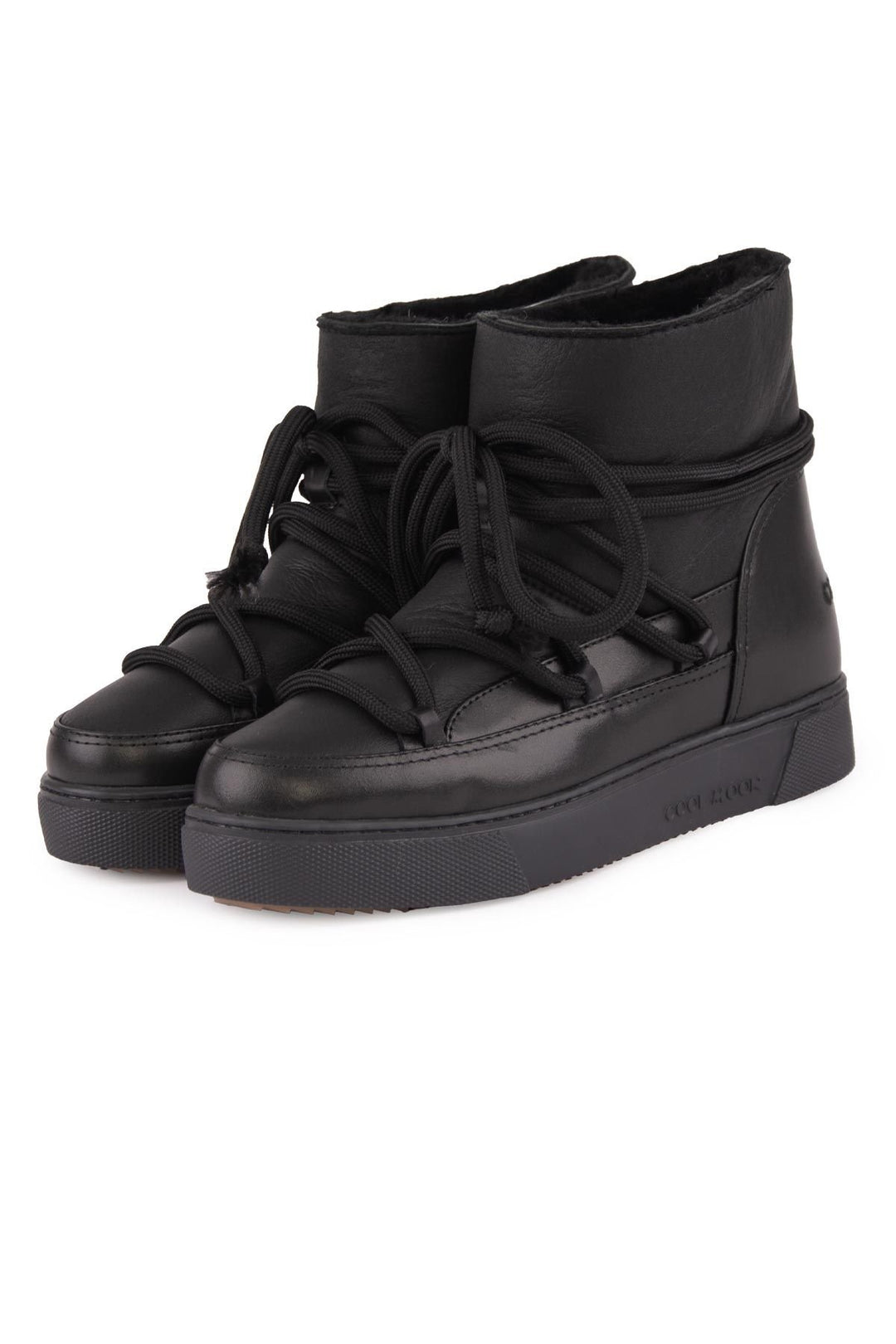 Cool Moon Sheepskin Women's Sneaker 355099  - Black