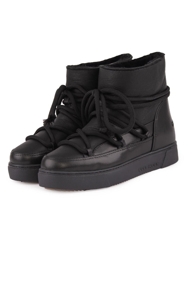 Cool Moon Sheepskin Women's Sneaker 355099  - Black