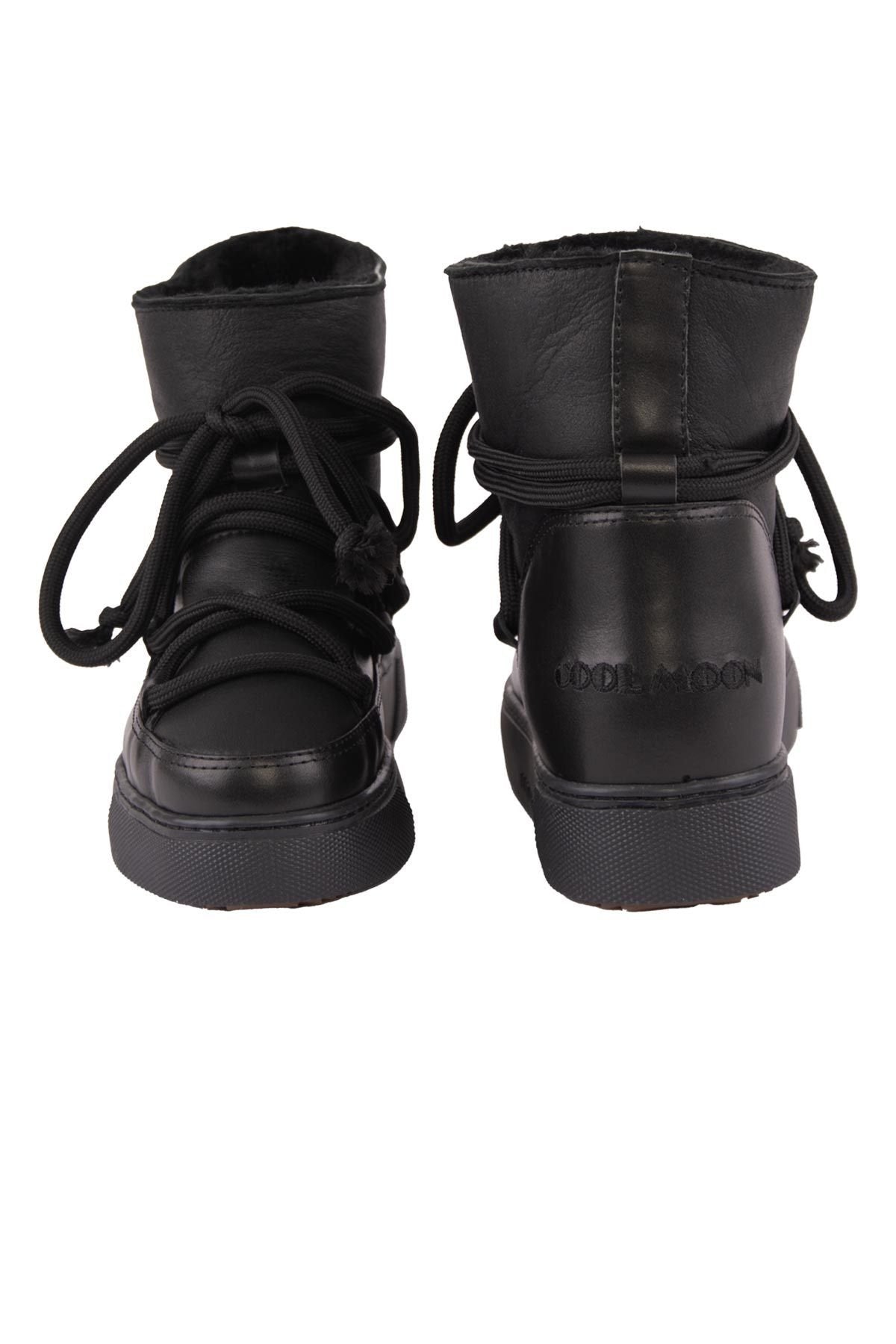 Cool Moon Sheepskin Women's Sneaker 355099  - Black